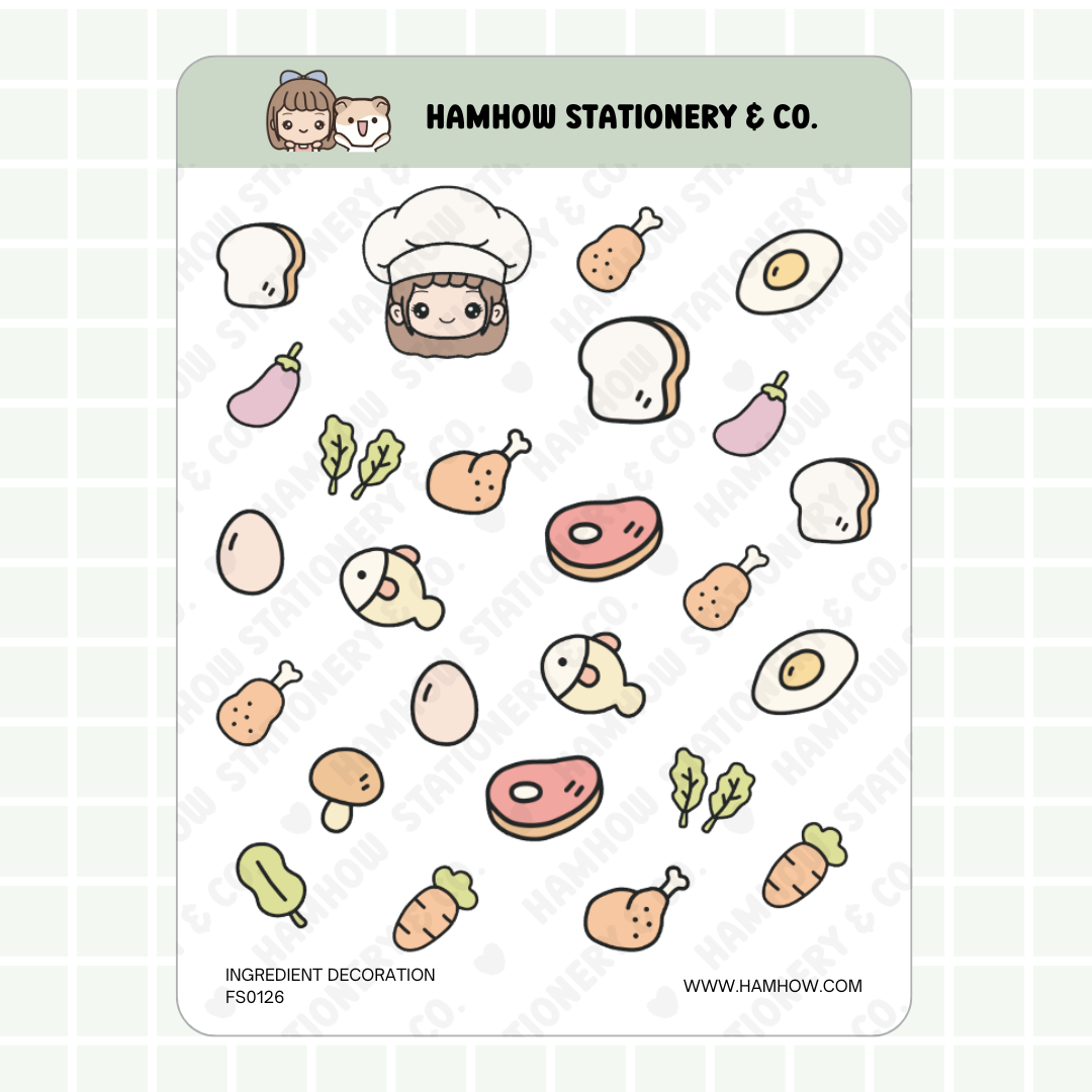 Ingredient, Decoration, food, planner, simple