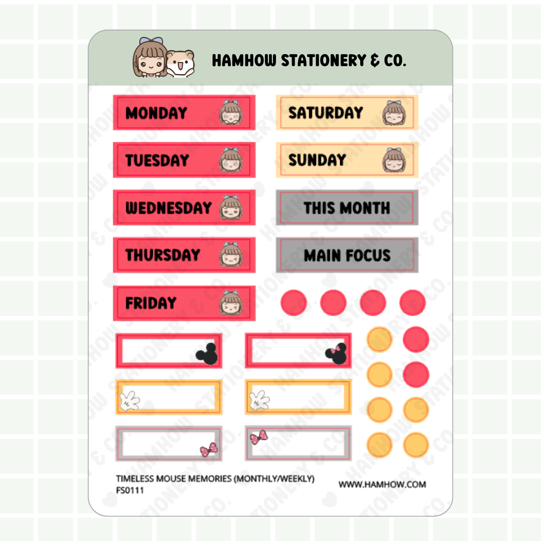 S111&112 - Timeless Mouse Memories Monthly/Weekly Kit